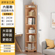 本木自在（BENMUZIZAI）角柜轉角柜墻角三角形置物架多層客廳臥室角落收納柜拐角柜 簡(jiǎn)約六層款田園橡木24*24*180cm 組裝