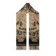 博柏利（BURBERRY）圍巾馬術(shù)騎士徽標雙面羊絨提花絨線(xiàn)圍巾男女同款圍巾圣誕禮物 典藏米色