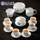 蘇氏陶瓷（SUSHI CERAMICS）手繪羊脂玉茶具省級(jí)陶瓷藝術(shù)大師陳建瑞手工山水畫蓋碗組J0605