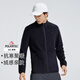 拓路者Polartec 100抓絨衣男士戶(hù)外秋冬立領(lǐng)開(kāi)衫外套女運動(dòng)上衣保暖加絨 黑色-男款 L