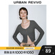 UR2024秋冬新款女裝時(shí)髦釘珠坑條雙拉鏈針織開(kāi)衫UYY940028 冷灰 S
