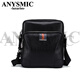 ANYSMIC奢侈高端品牌男士斜挎包2025新款真皮休閑輕便通勤單肩包商務(wù)時(shí)尚 黑色大號 7寸