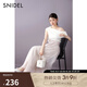 SNIDEL2025春夏新品氣質(zhì)百搭斜領(lǐng)不對稱(chēng)露肩短袖上衣SWCT252131 象牙白 均碼 (F)