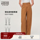 Teenie Weenie小熊女裝牛仔褲2025秋季新款簡(jiǎn)約休閑時(shí)尚腰帶香蕉褲 淺卡其色 M
