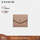 蔻馳（COACH）女士專(zhuān)柜款WYN小號牛剖層革錢(qián)包沙漠黃色C2328