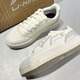李寧（LI-NING）板鞋女款2024夏季新款COMMON 80S經(jīng)典透氣百搭運動(dòng)休閑鞋 AGCU040 乳白色/淺石灰 AGCU040-1女款 38
