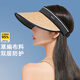 俞兆林（YUZHAOLIN）大檐夏季草帽防曬帽女防紫外線(xiàn)遮陽(yáng)帽子女空頂帽太陽(yáng)帽