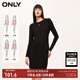 ONLY淑女氣質(zhì)收腰修身圓領(lǐng)短款連衣裙女|124161002 H1Z 黑色BLACK 160/80A/S
