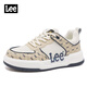 Lee男鞋休閑板鞋低幫透氣厚底增高舒適百搭時(shí)尚運動(dòng)潮流鞋子 米色 42