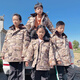 啟旨兒童迷彩棉大衣男女童裝軍大衣棉服小學(xué)生棉大衣冬季防寒加厚棉襖 L款 140