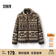 森馬（Semir）外套女冬季仿羊羔毛搖粒絨立領(lǐng)寬松圖案2025復(fù)古夾克109725108011