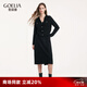 歌莉婭 冬季新品  小香風(fēng)恒溫羊毛毛織套裝1BCCAA340 00B黑色 S