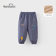 歡喜小熊 兒童褲子女童秋冬外出加厚新款加絨休閑褲寶寶童裝男童衛褲 藍色 100 (建議2-3歲身高90-100cm)