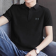 安德瑪（Under Armour）短袖Polo衫 夏季透氣舒適翻領(lǐng)半袖休閑運(yùn)動T恤男 黑色03 L