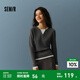 森馬（Semir）毛衣女短款假兩件含羊毛針織衫2024冬季新款修身保暖軟糯v領(lǐng)內(nèi)搭 白灰色調(diào)00412 S /155/80A