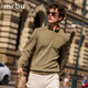 布先生熱膽半高領(lǐng)拉鏈半門(mén)襟加厚T男春秋軟糯親膚T恤KT15771 麥草綠 XL (180)