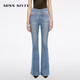 MISS SIXTYMISS SIXTY【進(jìn)口牛仔面料】2025秋季新款牛仔褲女超模褲喇叭褲 中藍短版 27