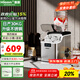 惠康（HICON）制冰機家用商用擺攤全自動(dòng)冰塊機30/35kg大容量酒吧冰塊奶茶店全自動(dòng)制冰機方塊制冰器 爆款【倒扣桶+自吸桶】不銹鋼-預約制冰-產(chǎn)30KG