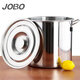 巨博（JOBO）商用湯桶加厚不銹鋼桶帶蓋子40cm儲(chǔ)物桶油水米面桶斜身桶