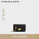 CHARLES&KEITH經(jīng)典菱格鏈條小方單肩斜挎包包女包生日禮物CK2-70160131 Black黑色 小包