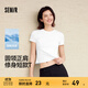 森馬（Semir）涼感T|森馬短袖T恤女短款刺繡修身休閑2025新款基礎圓領(lǐng)正肩夏裝 本白10102 M