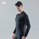 XBIONIC曠野風(fēng)嵐亨利領(lǐng)長袖T恤男上衣速干防曬抗菌新品 暗夜黑 L