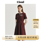 ELAND衣戀連衣裙女翻領(lǐng)收腰A字中長裙夏季新款 酒紅色/勃墾地色(29)Burgandy M 165