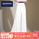 恰凡（QIAFAN）休閑褲女白色闊腿褲春夏季薄款高腰寬松開叉長褲高個子垂感雪紡褲 白色 長款 M   27/90-100斤
