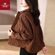 俞兆林外套女春秋2025新款韓版中年媽媽小個(gè)子休閑棒球服夾克開(kāi)衫 咖啡色 M 建議90-105斤