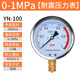 富陽(yáng)華儀儀表不銹鋼耐震壓力表yn100油壓液壓表1.6mpa帶油氣壓表 0-1MPA=10公斤 M20*1.5