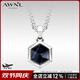 AWNL【高卿塵同款】維京勇者之盾項(xiàng)鏈男吊墜飾品送男友生日禮物 鷹眼石鈦鋼鏈 55CM
