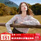 百圖betu女裝冬季新款毛衣圓領(lǐng)暈染多色紗線(xiàn)甜美開(kāi)衫女2411T93 粉條紋 L