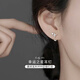 蒂卡世琦999星星純銀耳釘女養(yǎng)耳洞耳環(huán)螺絲擰扣耳骨釘2025新款耳飾 閃鋯星星耳釘