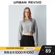 UR秋冬新款女裝休閑慵懶風(fēng)百搭短款圓領(lǐng)針織衫UYY940019 深灰 S