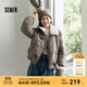 森馬（Semir）森馬棉服女冬毛絨翻領(lǐng)手套寬松分割肌理2025新款時(shí)尚復古休閑棉衣 咖色調00355 L