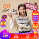安踏兒童運動(dòng)鞋女大童鞋2025秋季新品潮流舒適布朗尼學(xué)生休閑鞋 【女款布朗尼】黑/白/粉8829-3 35 腳長(cháng)約22cm