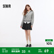 森馬（Semir）半身裙女百搭學(xué)院風(fēng)顯瘦短裙俏皮小個子秋灰色格子百褶裙時尚 灰色調(diào)00422 M