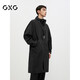 GXG男裝時(shí)尚寬松連帽風(fēng)衣外套男士24年秋季新品 黑色 170/M