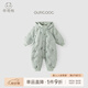 乖奇熊三防嬰幼兒羽絨服連體衣秋冬季保暖防風(fēng)寶寶連帽哈衣鴨絨秋冬裝 晨霧綠/冬日童話 90cm
