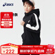 亞瑟士（asics）童裝春季運動(dòng)保暖外套開(kāi)衫兒童針織外衣334241053081 001黑色 175