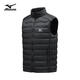 美津濃（MIZUNO）戶(hù)外輕薄羽絨馬甲男士短款秋冬季內搭外穿背心立領(lǐng)馬夾 黑色 L