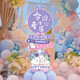 TaTanice 生日?qǐng)鼍安贾糜e牌 生日派對(duì)場景裝飾用品氣球背景墻KT板路引