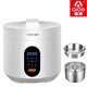 愛(ài)德（aide）316不銹鋼內(nèi)膽0涂層全自動(dòng)3L電壓力鍋電高壓鍋智能飯煲電飯鍋小型迷你1小2-3人家用多功能無(wú)涂層 白色3L(超厚316L不銹鋼單膽+單蒸籠) 3L