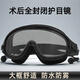 MARCWOOD近視術(shù)后護目鏡全封閉防水眼鏡飛秒泳鏡眼睛術(shù)后洗頭洗澡潑水節 黑灰片