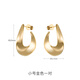素覺(jué)春夏新款小眾感耳釘純925銀夸張大耳環(huán)耳墜耳飾女朋友生日禮物 金色(小號)