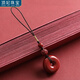頂妃（DING FEI）朱砂吊墜錢(qián)袋手機鏈掛繩掛件紫金砂掛件零錢(qián)包包掛汽車(chē)鑰匙扣低含 21MM平安扣手機鏈【纏金絲】  B00-303