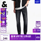 杰克·瓊斯（JACK&JONES）男裝潮流出街時(shí)尚百搭個(gè)性做舊涼感高彈直筒牛仔褲長(cháng)褲225232091 A16深灰牛仔 常規 32 175 W32/L32