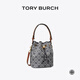 Tory Burch湯麗柏琦【宋雨琦同款】T MONOGRAM 提花斜挎水桶包女包TB 166414 Tory 海軍藍(lán) 405 OS