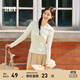 森馬（Semir）[商場(chǎng)同款]長(cháng)袖T恤女緊身簡(jiǎn)約百搭2025新款春圓領(lǐng)打底衫基礎 奶白10501 L 165/88A