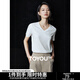 初語(yǔ)長(cháng)絨棉絲光短袖t恤女2024春夏新款圓領(lǐng)百搭純棉上衣打底衫 白色-V領(lǐng) XL